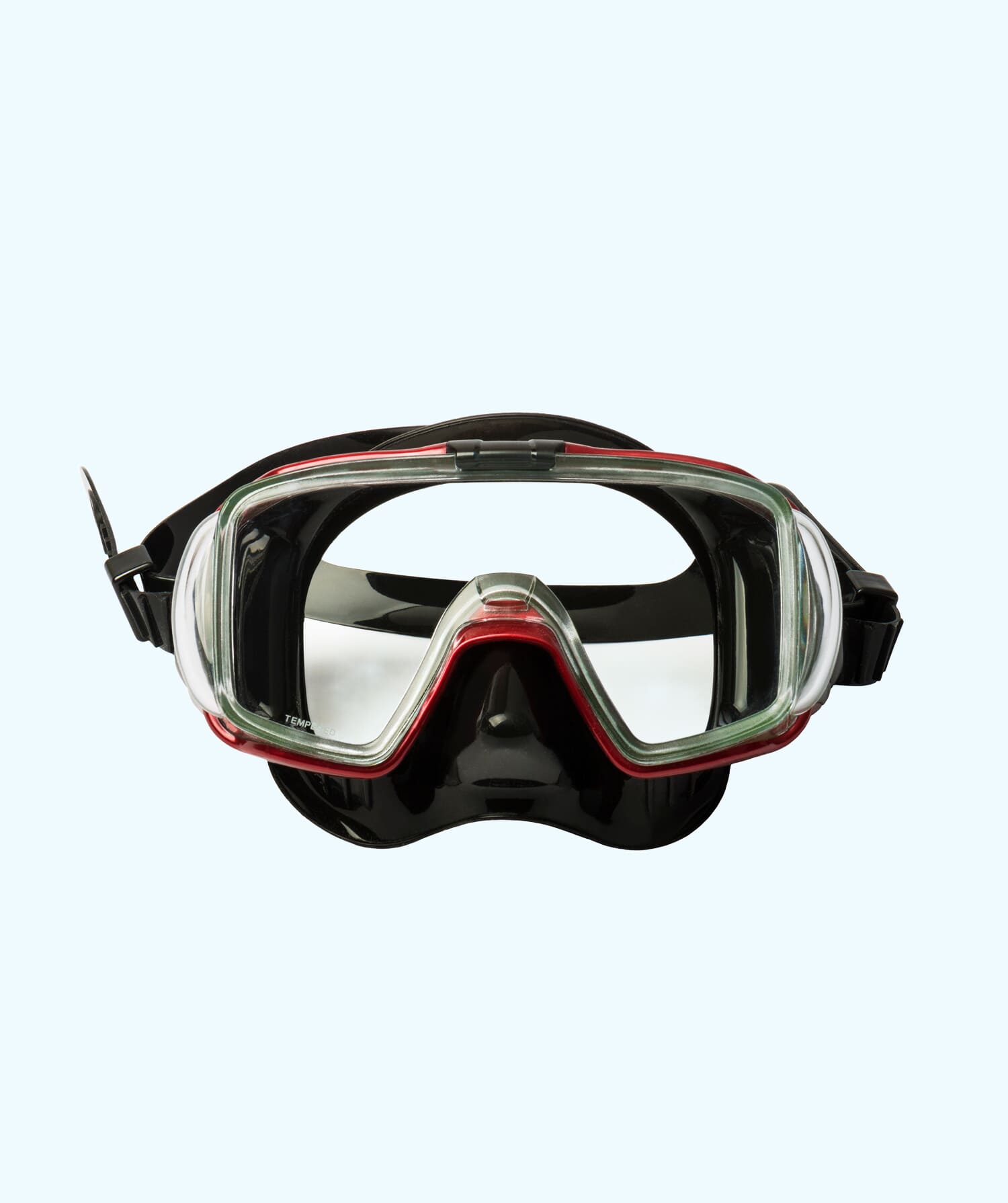 Streamline tempered glass dive mask
